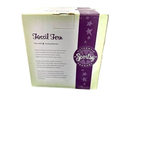 Scentsy Fossil Fern Forest Woodland Cabin Decor Full-Size Warmer NEW In Box - Picture 2 of 8